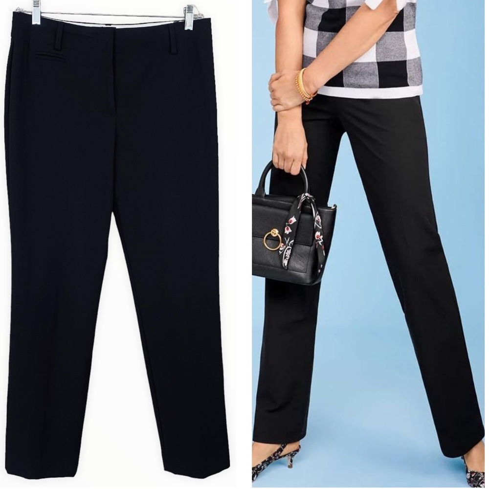 Talbots Newport Classic‎ Black Trouser Dress Pant Size 10 Petite